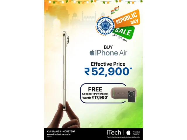 iTech Announces Republic Day Offers on iPhone and other Apple Products Across Eastern India